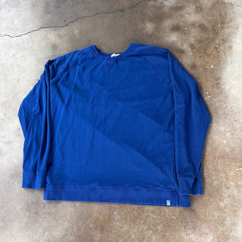 Peter Millar Sweatshirt Mens XXL Blue Excellent French Terry Raglan Pullover